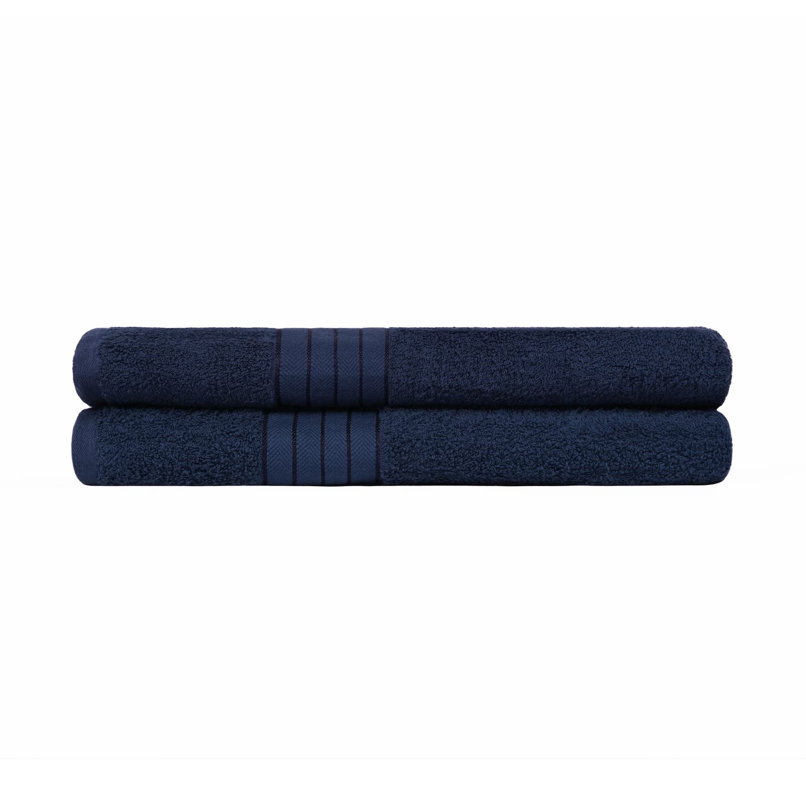 Brentfords Quick Drying Jumbo Towel - 100% Cotton Extra Large Bathroom Towel Sheets - Premium Quality & Super Absorbent - 90 x 150cm - Luxury Set of 2 โ Navy Blue โ image 1