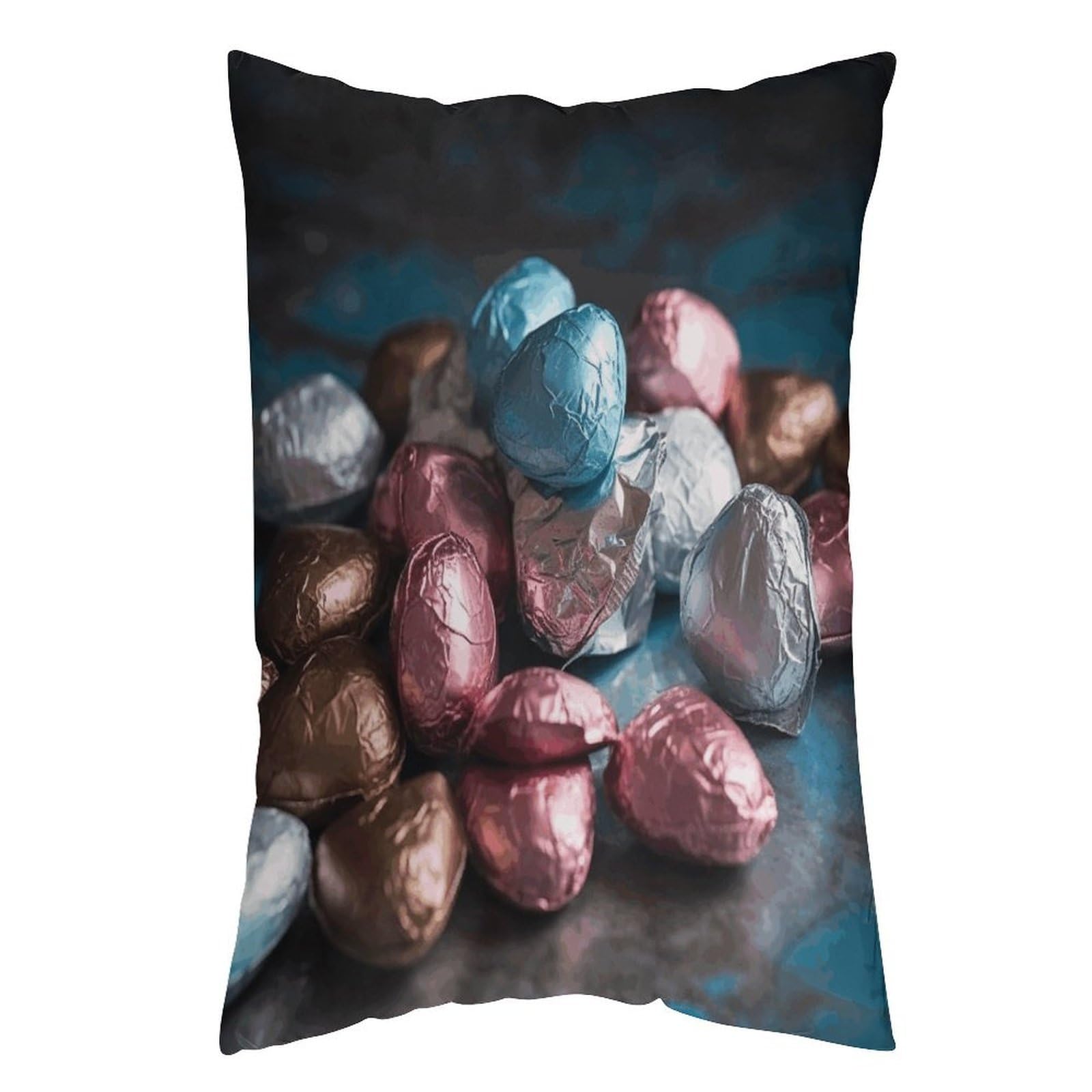 FekiLoot Valentine's Day Candy Throw Pillow Cover Soft Pillowcase with Hidden Zipper Lumbar Decorative Throw Pillow Covers Luxury Cozy Pillows Shams Rectangle Cushion Cases