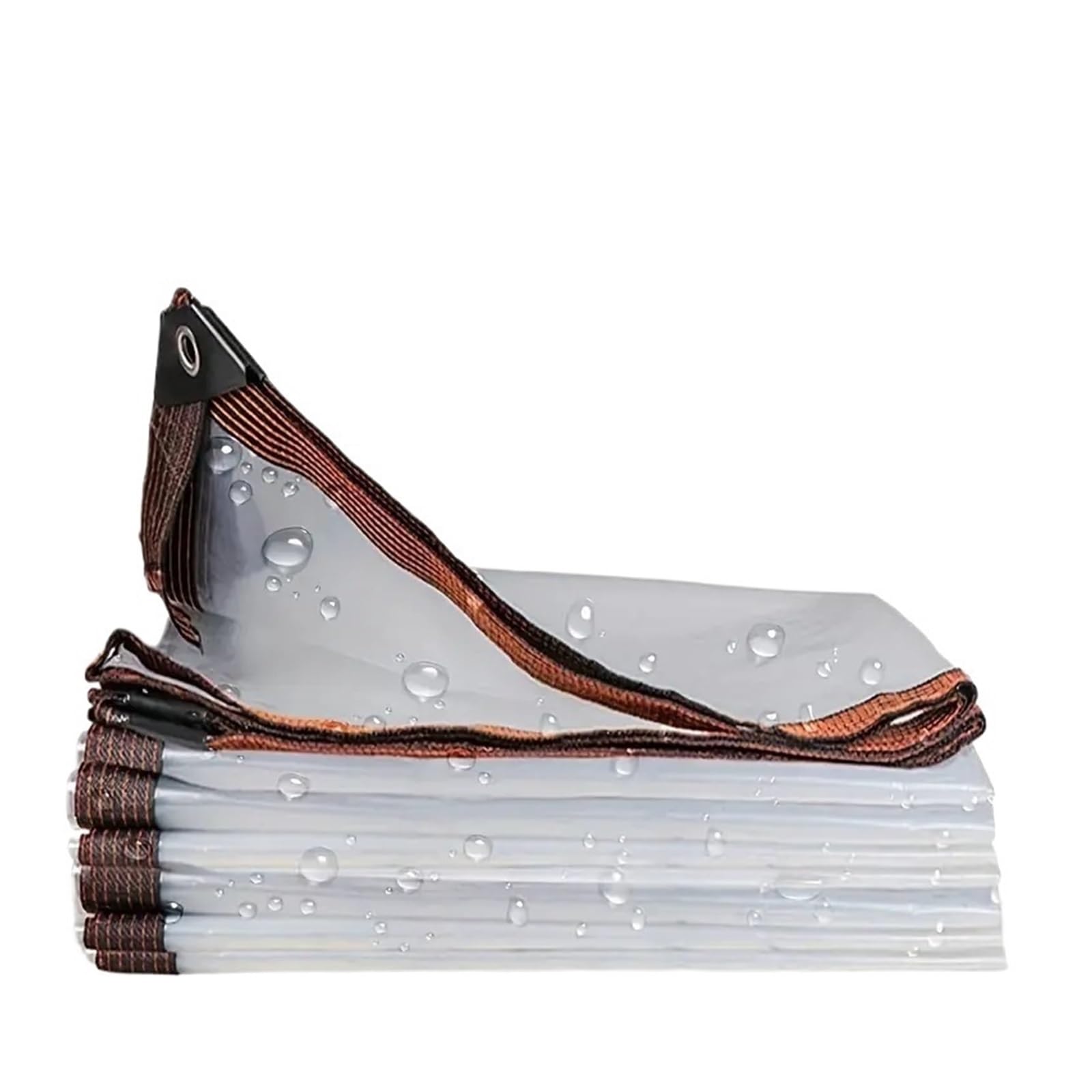 Chenghw Espessura 0.18Mm Transparent Rainproof Shading Cloth Tarpaulin Lightweight Waterproof Tarpaulin Cover Tarpaulin Transparent Rainproof Cloth(200X800cm)