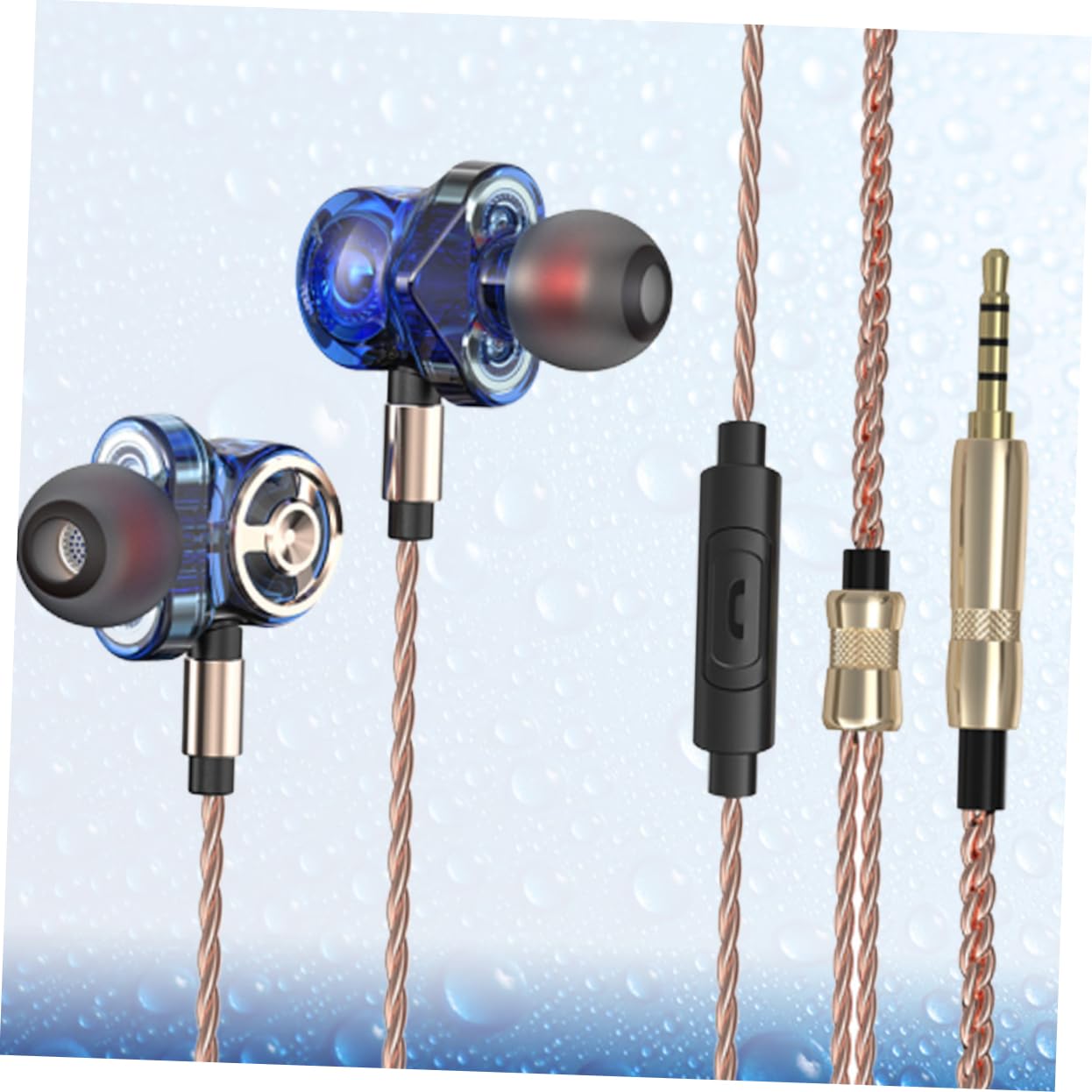 OSALADI 2piezas Auriculares con Cable De Estéreo De Metal con Micrófono Diseño Ergonómico y Sonido Balanceado Música y Películas Auriculares Deportivos con Graves