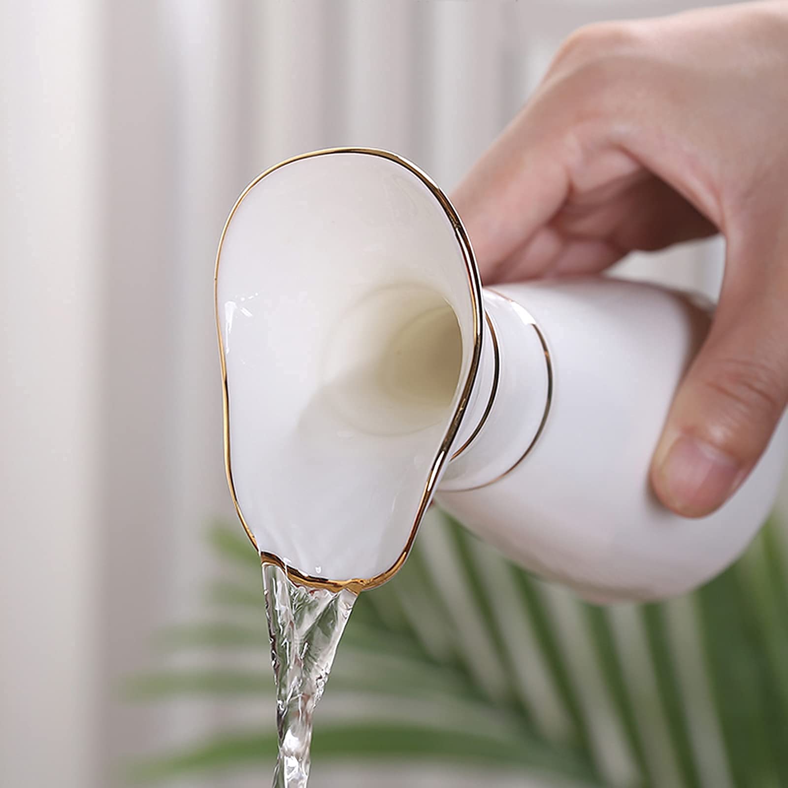 Juego de sake de diseño moderno japonés, olla para sake, taza de sake moderna utilizada para fiestas en casa y grandes regalos, tazas de sake + olla para sake + embalaje de caja de regalo, blanc