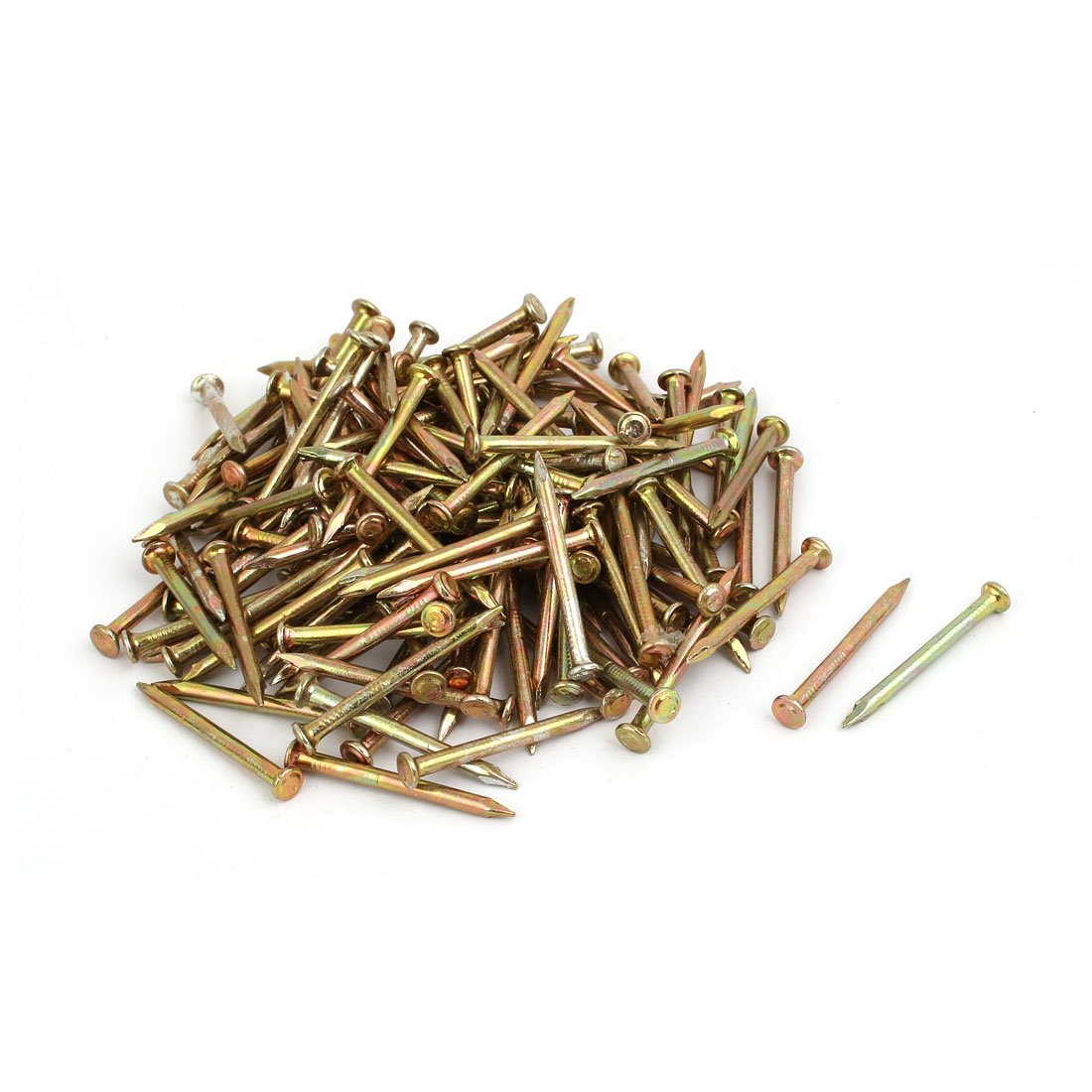 Aexit Fiber Concrete fastener Cement Wall Steel Point Tip Wire Nails 40mm Length 150PCS Model:47as181qo614