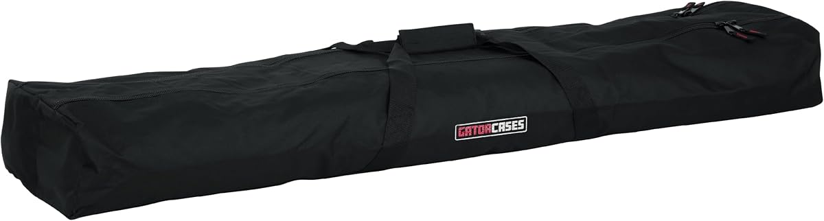 Cases Deluxe Speaker Stand Bag, 50" Interior (GPA-SPKSTDBG-50DL) | Tough Nylon Bag Holds (2) Speaker, Microphone, or Lighting Stands in Seperate Zippered Compartments