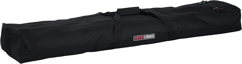Cases Deluxe Speaker Stand Bag, 50" Interior (GPA-SPKSTDBG-50DL) | Tough Nylon Bag Holds (2) Speaker, Microphone, or Lighting Stands in Seperate Zippered Compartments