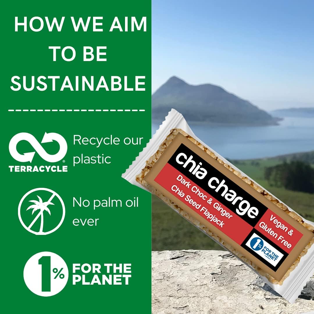 Energy Bars - Vegan & Gluten Free - Planted Based Mini Flapjacks (30g) - Palm Oil & Dairy Free - Pack of 18 (Dark Chocolate and Ginger) - Image 4