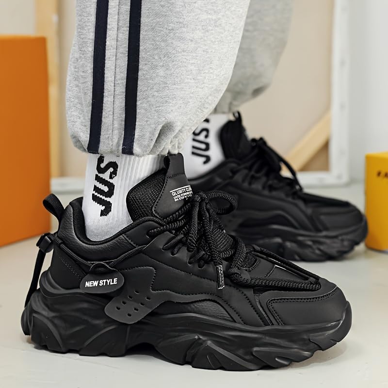 Chunky Vintage Lace-Up Sneakers for Men - Comfy, Non-Slip, Breathable, Shoes for Outdoor Activities and Casual Wear4