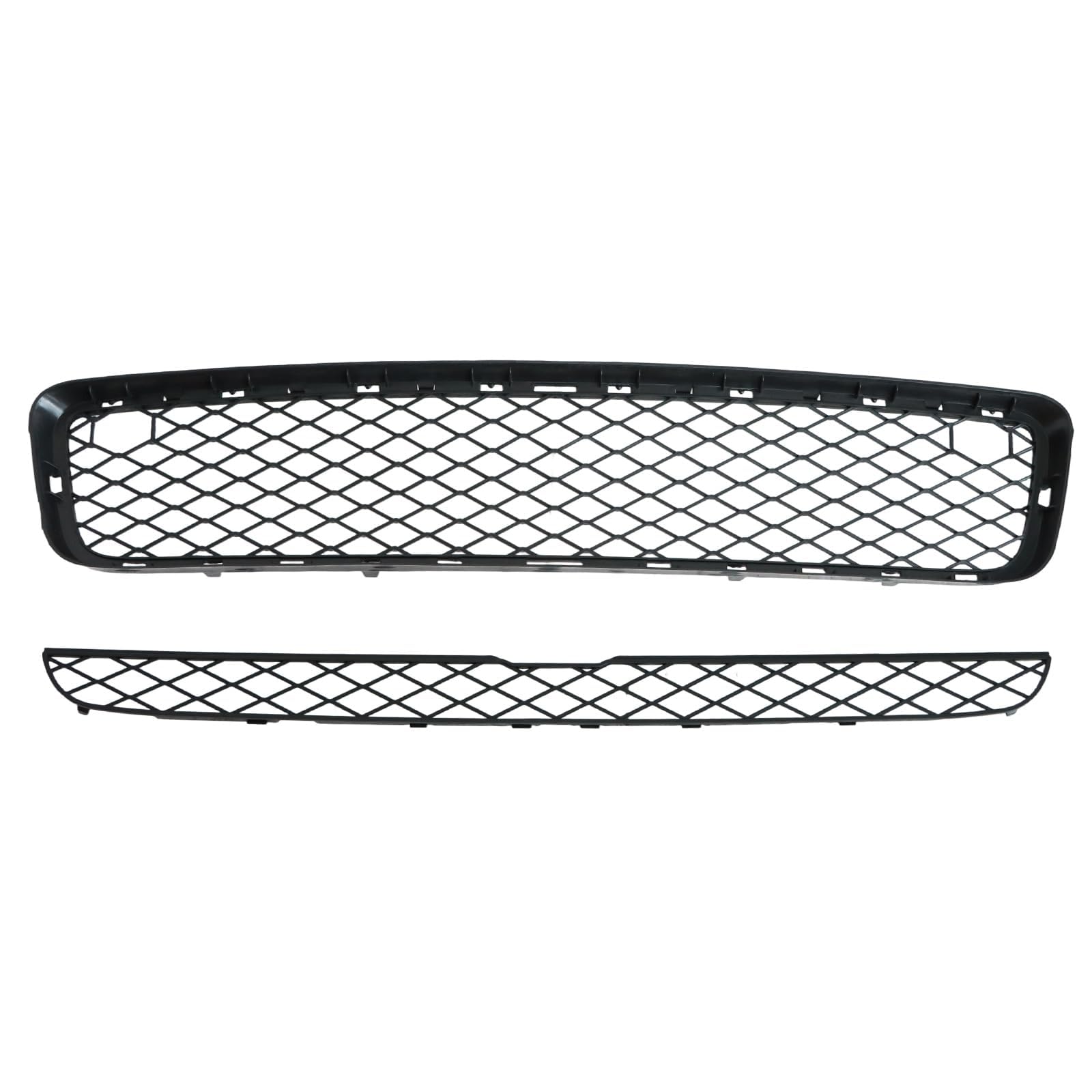 Kühlergitter Kühlergrill Frontgitter Grill schwarz matt SET Kompatibel mit BMW X5 E70 2007-2010 51117159597 51117163956