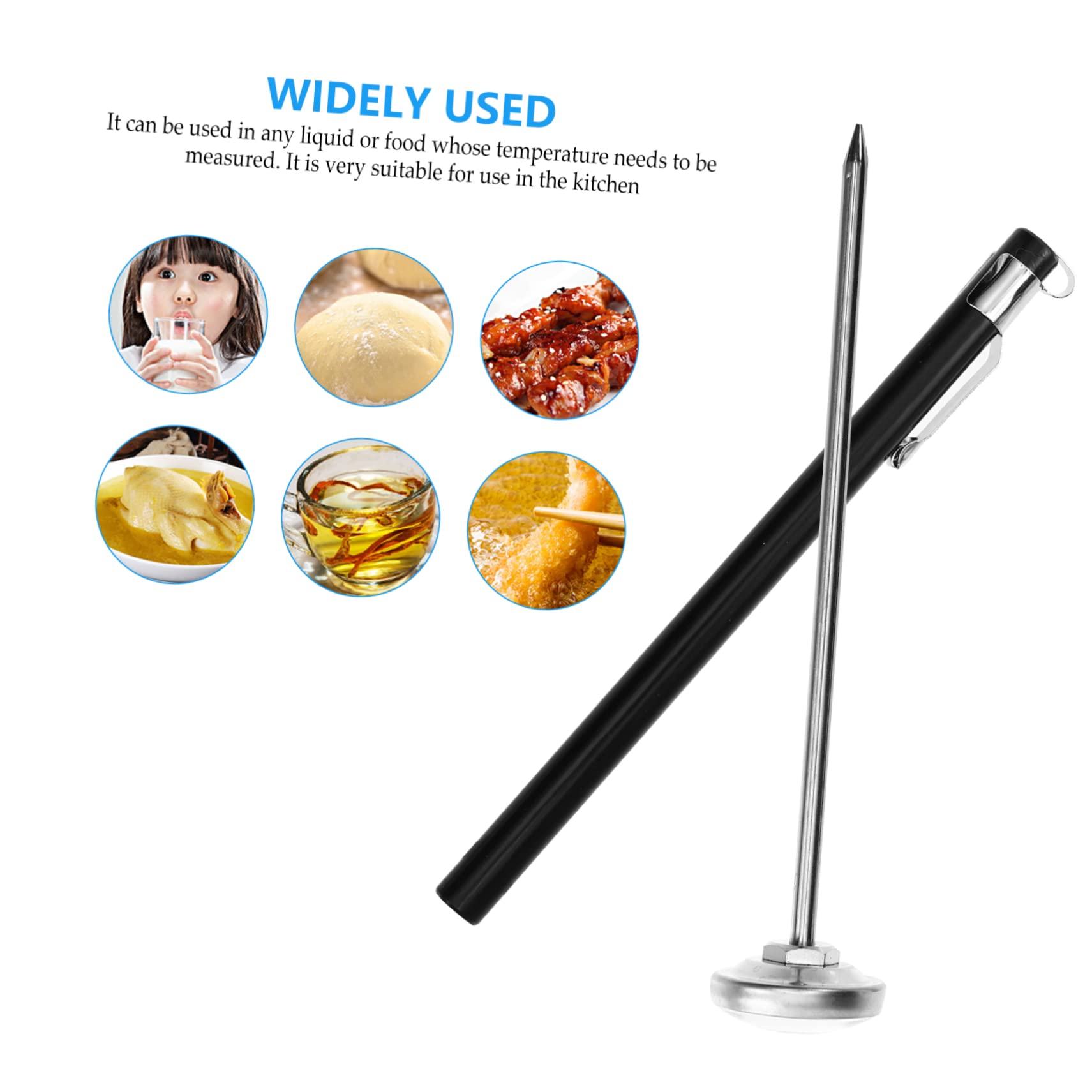 OKUMEYR 2pcs Food Thermometer for and Water Accurate Measurement Compact and Lightweight Cooking Thermometer for Home and Outdoor Use