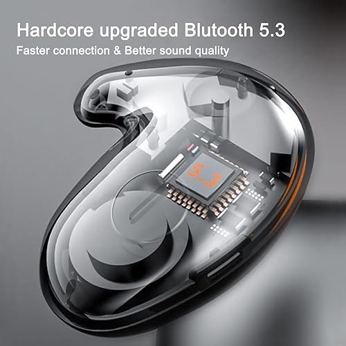 Miniatura 6 de Audífonos inalámbricos invisibles para dormir, audífonos para dormir de lado, micrófono integrado, auriculares para dormir con estuche de carga