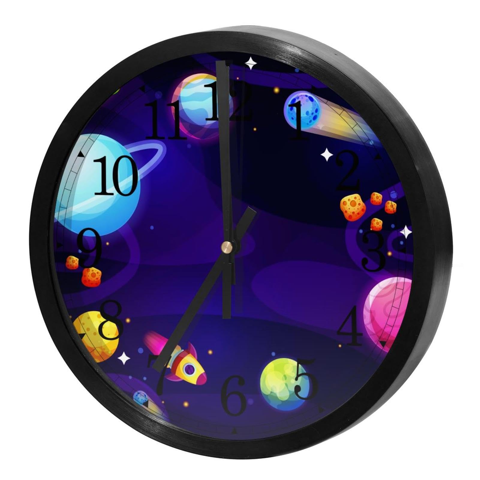 Horloge murale silencieuse à quartz fonctionne avec piles pour bureau