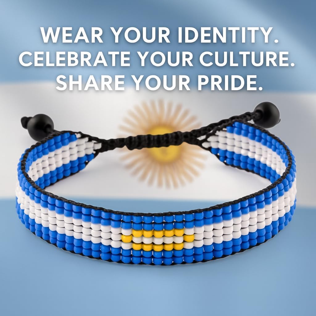 FAHARI Flag Bracelet | Adjustable | Handcrafted | Boho| Patriotic Bracelet - Image 4