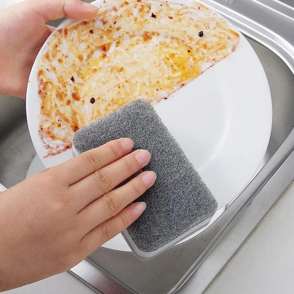 Double-Sided Cleaning Sponge Rub Pot Dish Bowl Absorbent Scouring Pad Kitchen Dishes Removing Brush Cloth