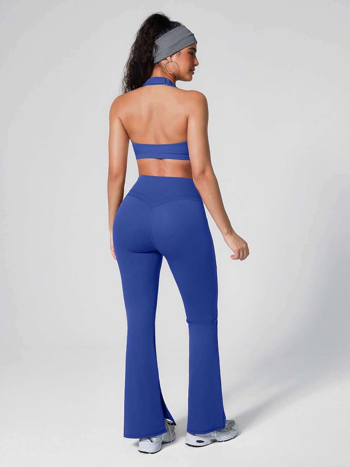 BRXL Women's Halter Adjustable Sports Bras Open Back Padded Workout Gym Yoga Crop Tank Tops - Image 6