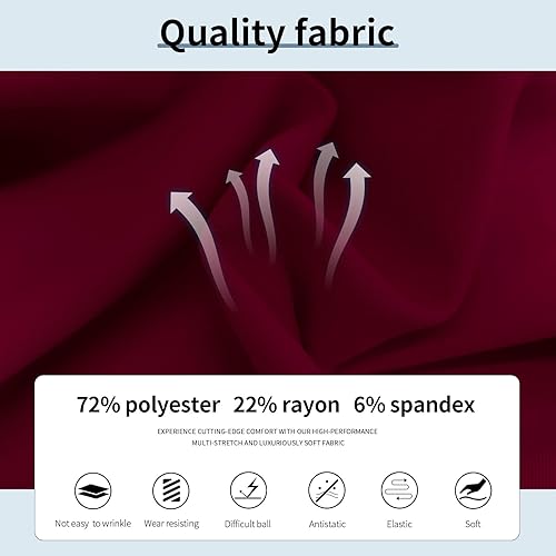 Miniatura 5 de VIAOLI Conjunto de traje médico para mujer, moderno, cuello en V y pantalones deportivos con cordón, uniformes de enfermería, 10 bolsillos, ropa