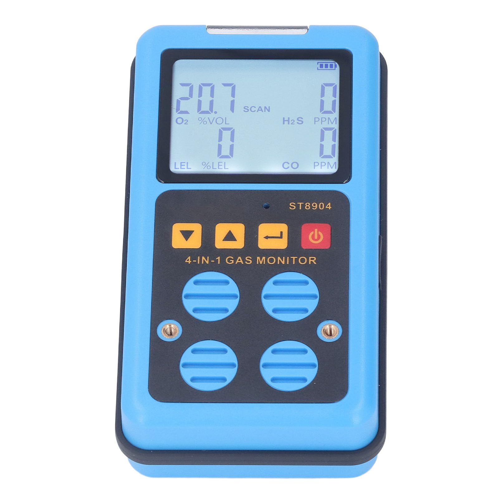 Multi-Gasmessgerät, Gasdetektor, 4-in-1-Detektor, LCD-Display, 3 Alarmmodi, Ton/Licht/Vibration, CO H2S O2 UEG, Genaue Messung, Hochempfindlicher Sensor, USB Wiederaufladbar,