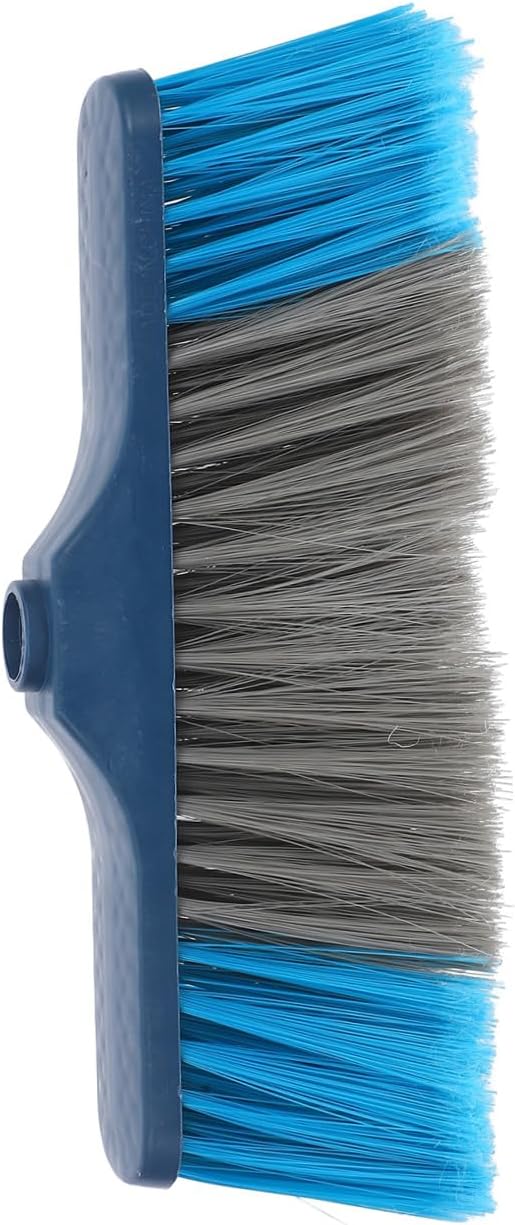 Replacement Broom Head for Household Cleaning Dark Blue Plastic Mop Head with Threaded Attachment Compatible with Kitchen and Floor Sweeping Tools