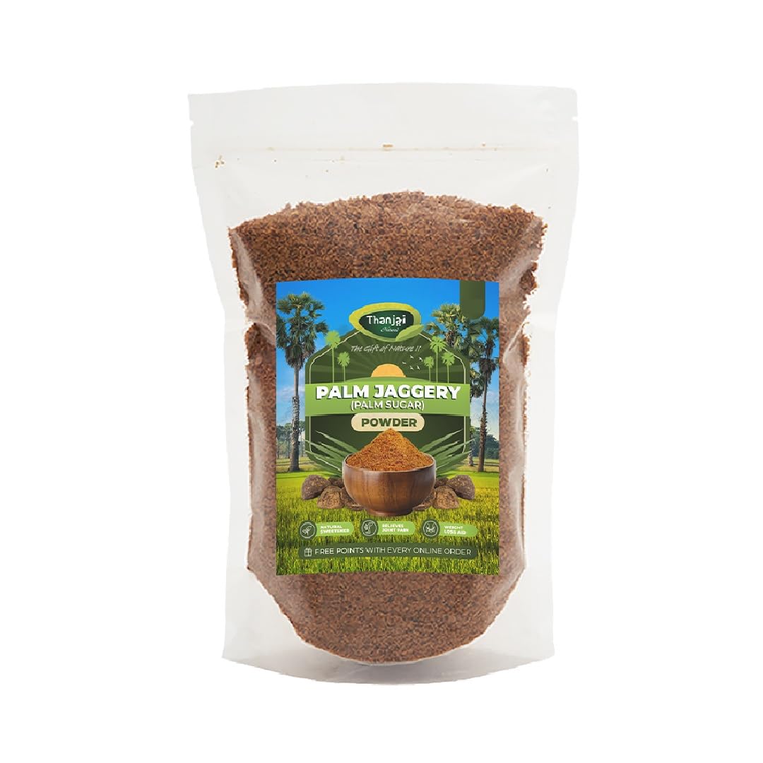 Palm Sugar|Palm Jaggery Powder 100% Pure Natural and Unrefined Traditional Method Made (500g Pouch)
