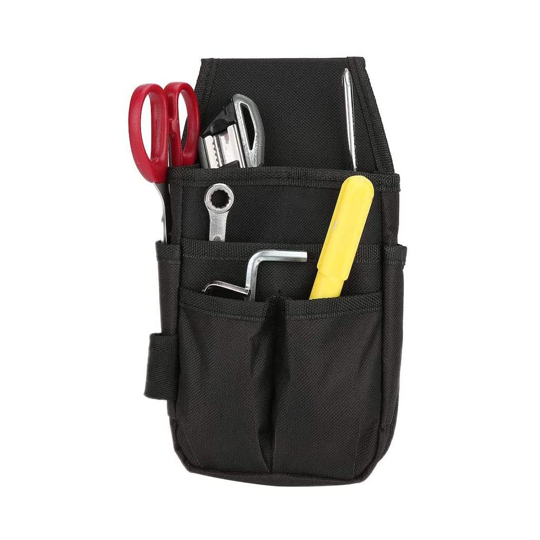 Binnan Borsa da Cintura per Attrezzi,Tasca per Attrezzi Borsa degli Attrezzi Tela Oxford Borsa Porta Attrezzi Nera
