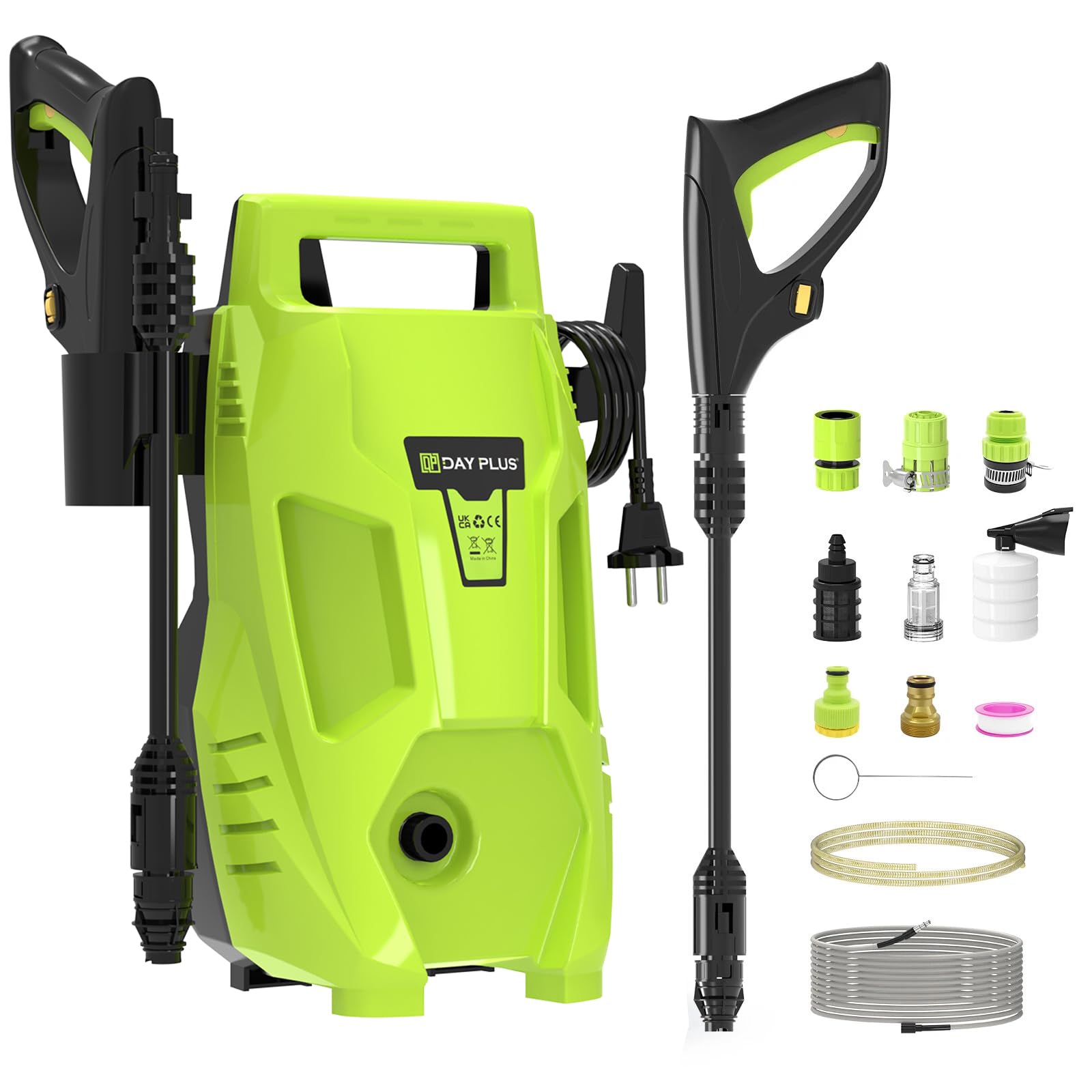 High Pressure Washer, 3000PSI Electric Pressure Washer High-Power Car Auto Cleaner, 3000W 110Bar Jet Washers/Pressure Washers with 7m Hose & 5.5m Power Cord, Adjustable Nozzle