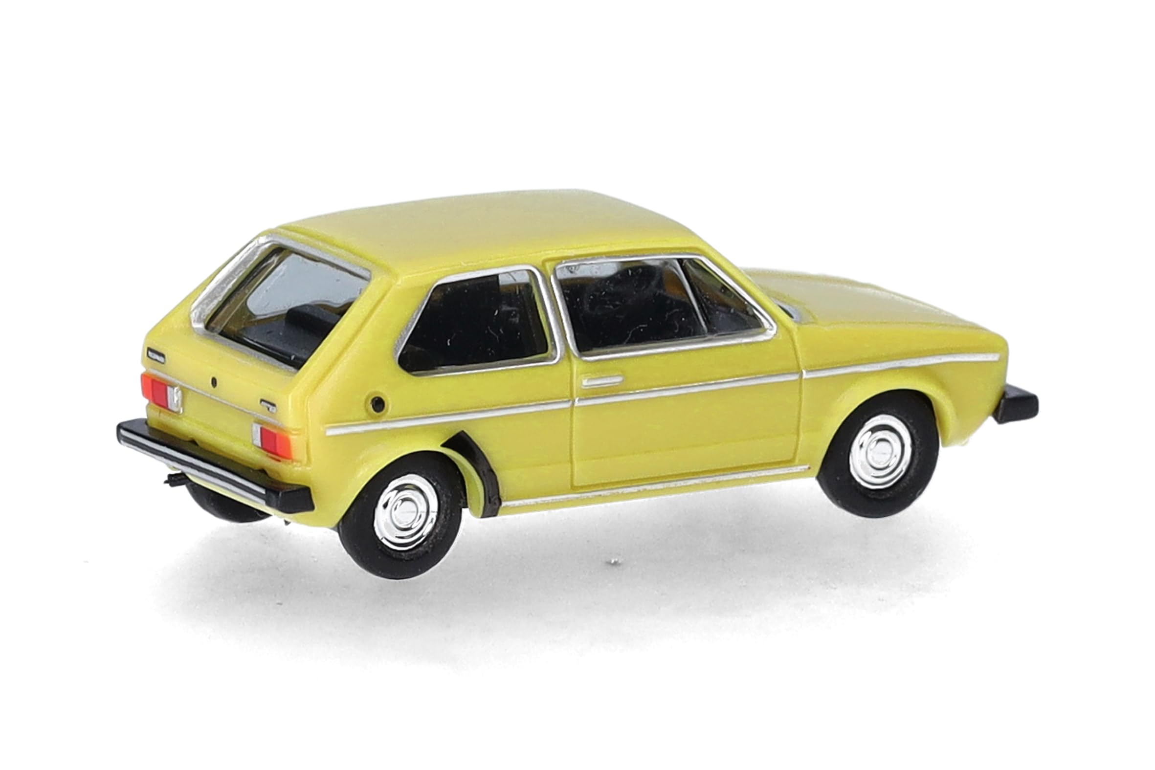Herpa Model Car VW Golf I, brilliant yellow (TT scale), miniature scale 1:120, collectible, Made in Germany, plastic model - Image 2