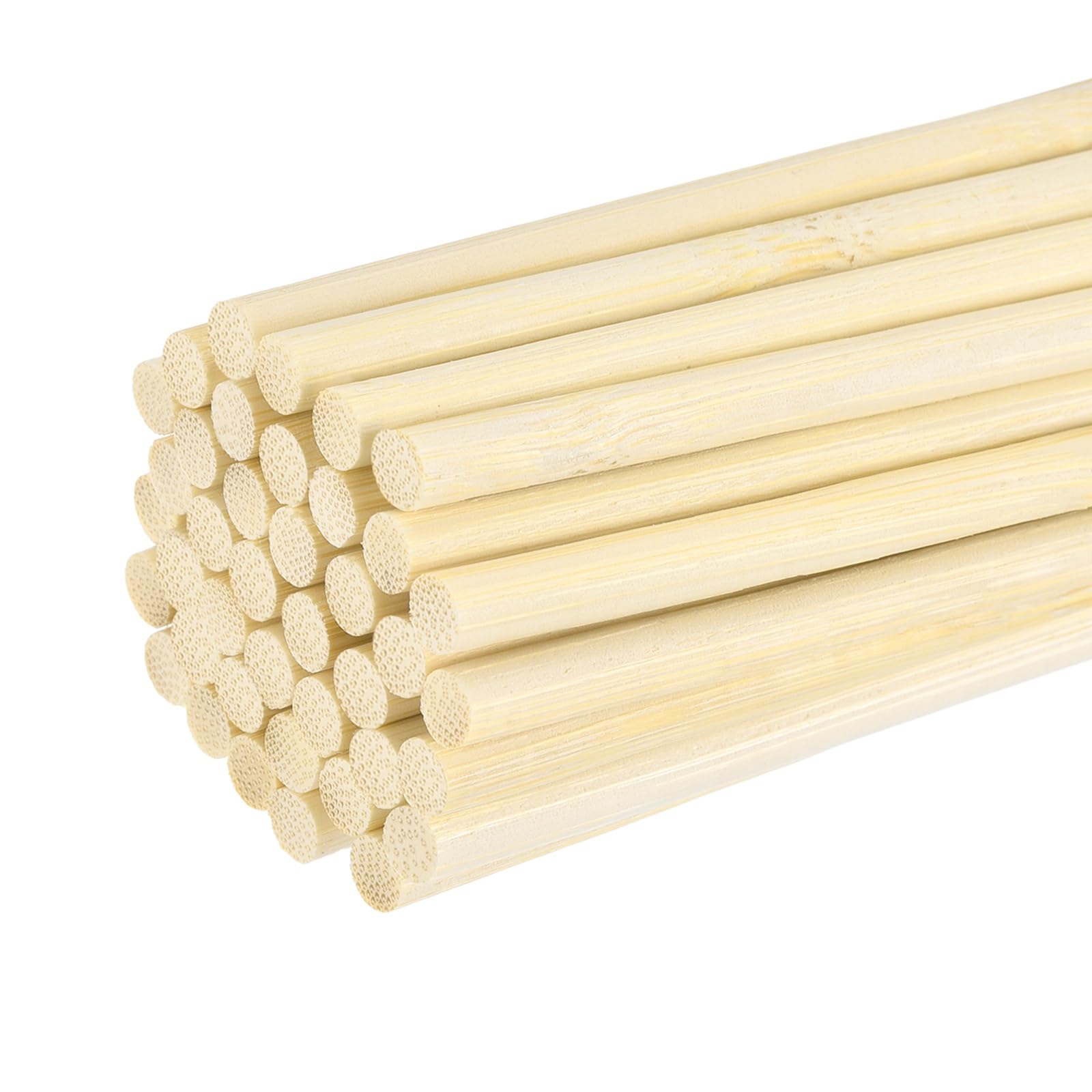 sourcing map 40Pcs Wooden Dowel Rods, 3/16 x 15.7 Inch Round Dowel Rod Wood Sticks Bamboo Stick for Arts Crafts Photo Booth Props DIY Building Model