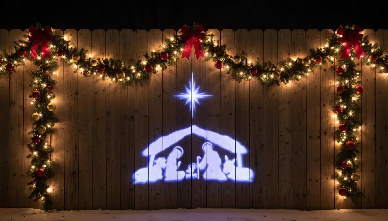 Beffy Arts Water-Resistant Outdoor Nativity Scene Projector for Christmas Decoration