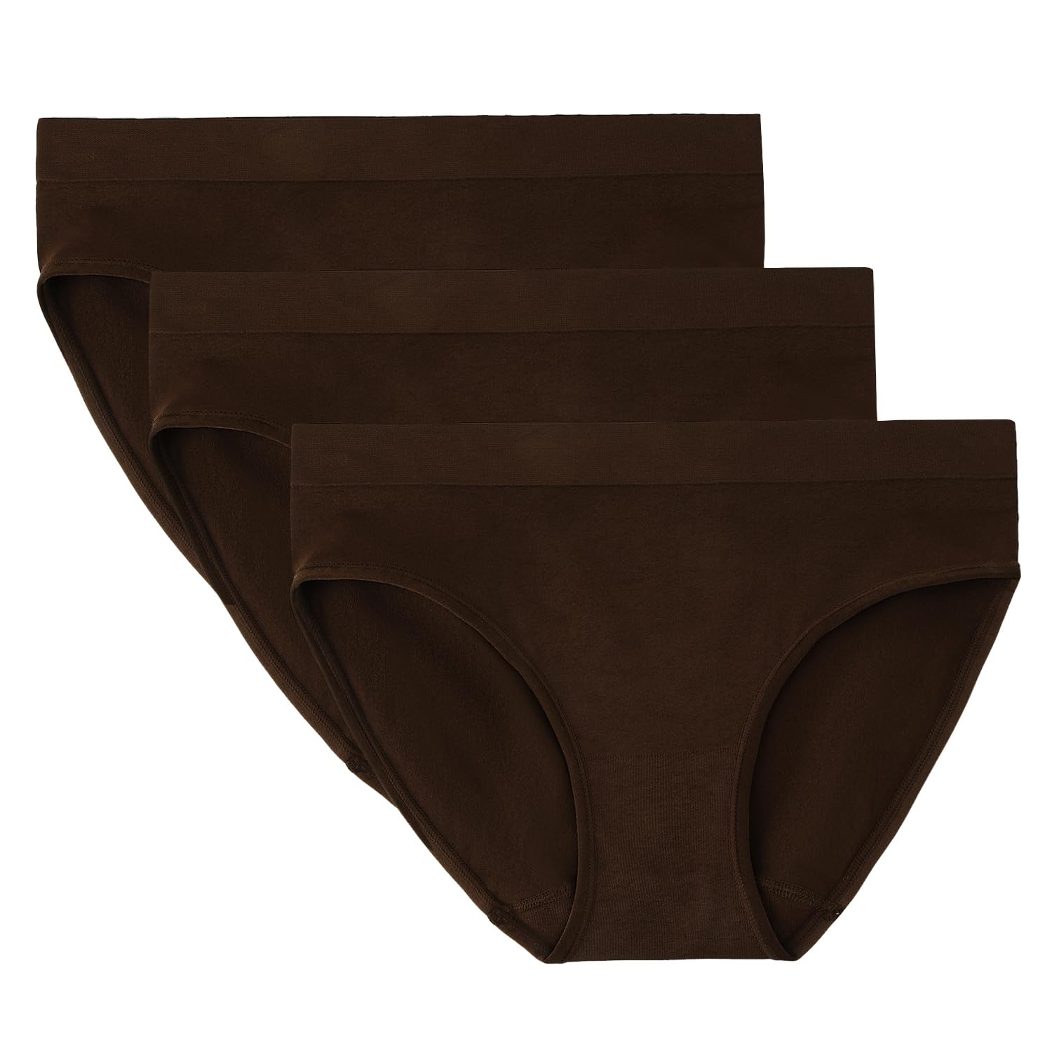 Womens Athletic Bikini Underwear Moisture-wicking Stretch Breathable Microfiber Panty Briefs 3 Pack