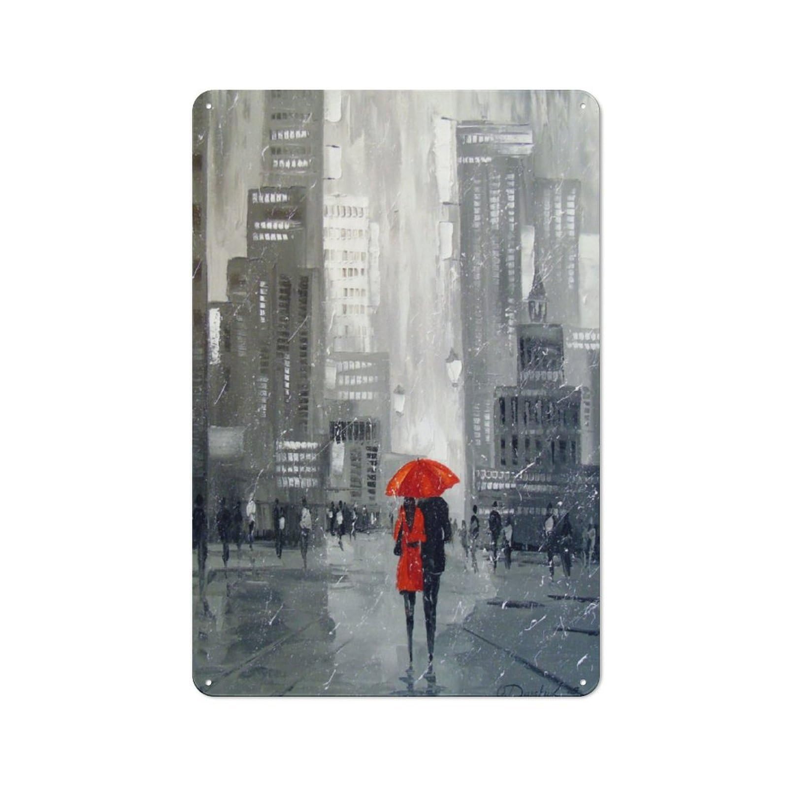 Junmoney Together In New York Retro Metal Plaque 30X20cm For Bar Or Restaurant, Suited To Restaurant Interior Fans