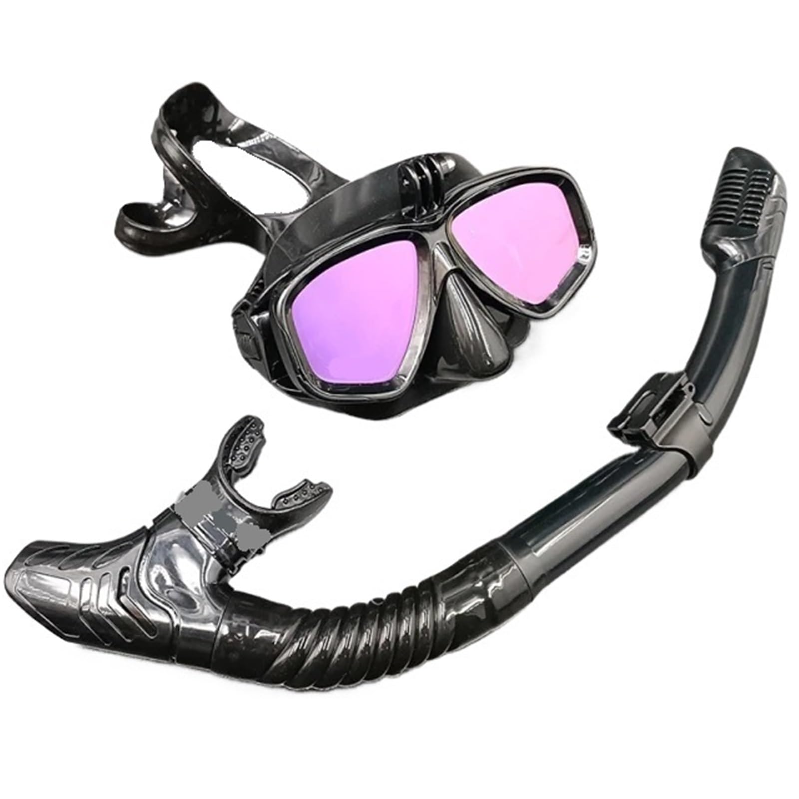 Maski do nurkowania Full Face Mask Zestaw do nurkowania z lustrzanym obiektywem, zestaw do nurkowania z rurką, gogle przeciwmgielne, okulary, wyposażenie