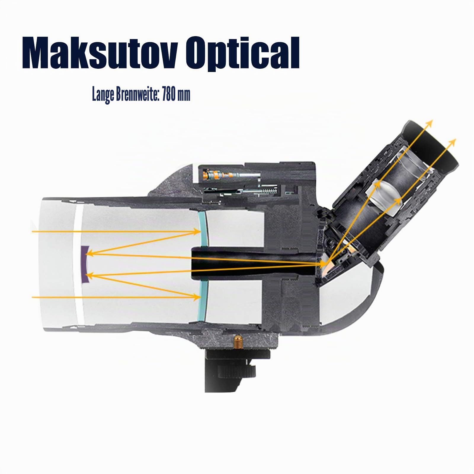 Svbony SV41 Spektiv, 25-75x70 Mak Telescope Monokular, BAK4 Prism FMC Optics Wasserdicht Spektiv mit Stativ für Vogelbeobachtung Sportschützen Wildlife Scenery Mond