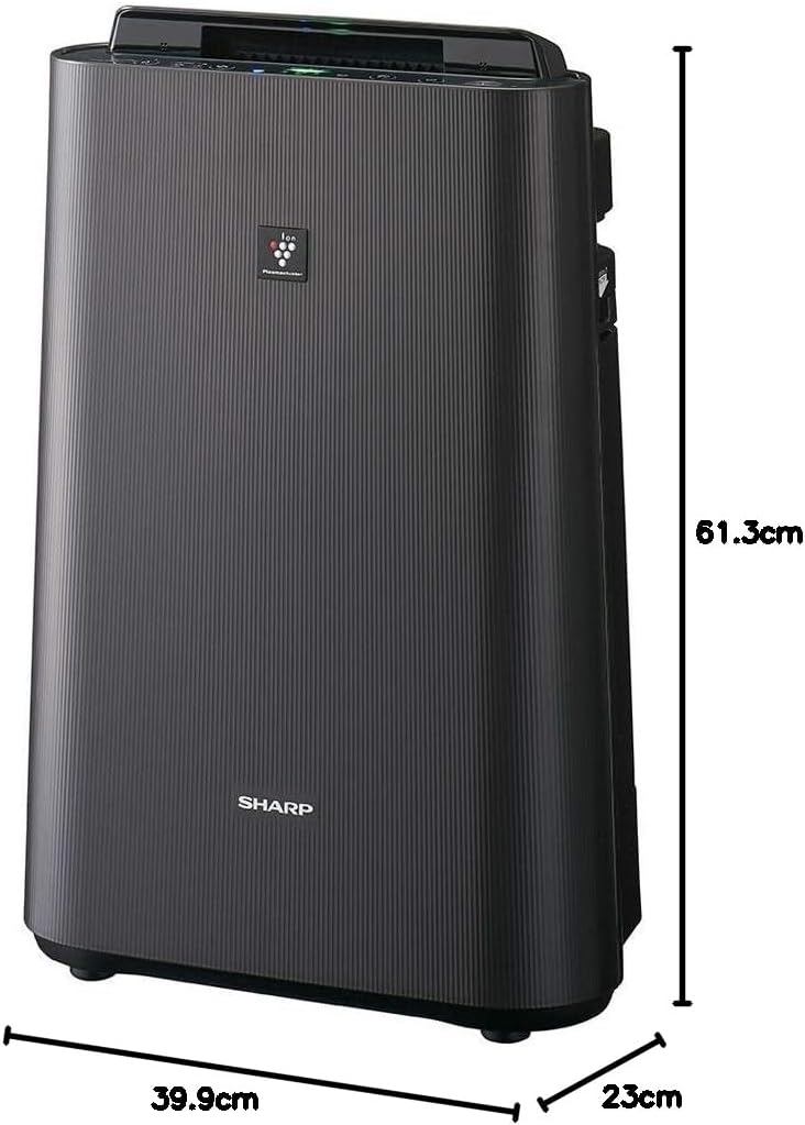 Sharp Air Purifier KC-J50C-H Plasmacluster 7000 Slim Design Virus and Pollen Removal PM2.5 Compatible for 23 tatami Gray view 9