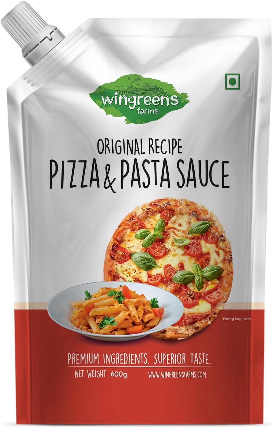 Wingreens Farms Pizza & Pasta Sauce Nozzle Pack | 600gms