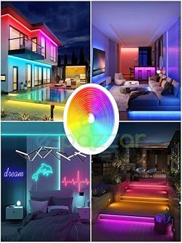 Premium Ticaret 5 Metre 16 Renk Rgb Esnek Şerit Neon Led – Uzaktan Kumandalı | 4 Fonksiyon | Dimmable Çok Renkli