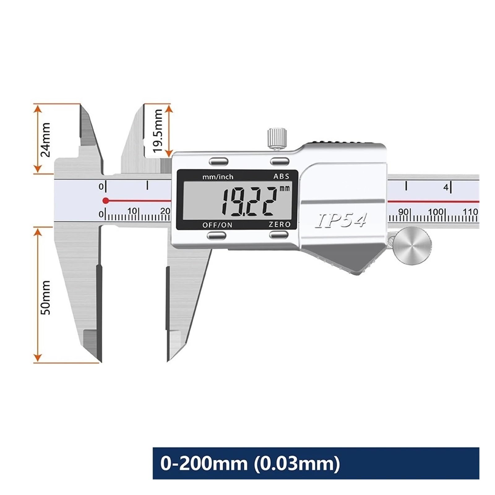 Suwmiarka cyfrowa 0-150 mm, 0-200 mm, 0-300 mm, pomiar głębokości, suwmiarka elektroniczna, narzędzia pomiarowe metryczne i calowe,0200mm