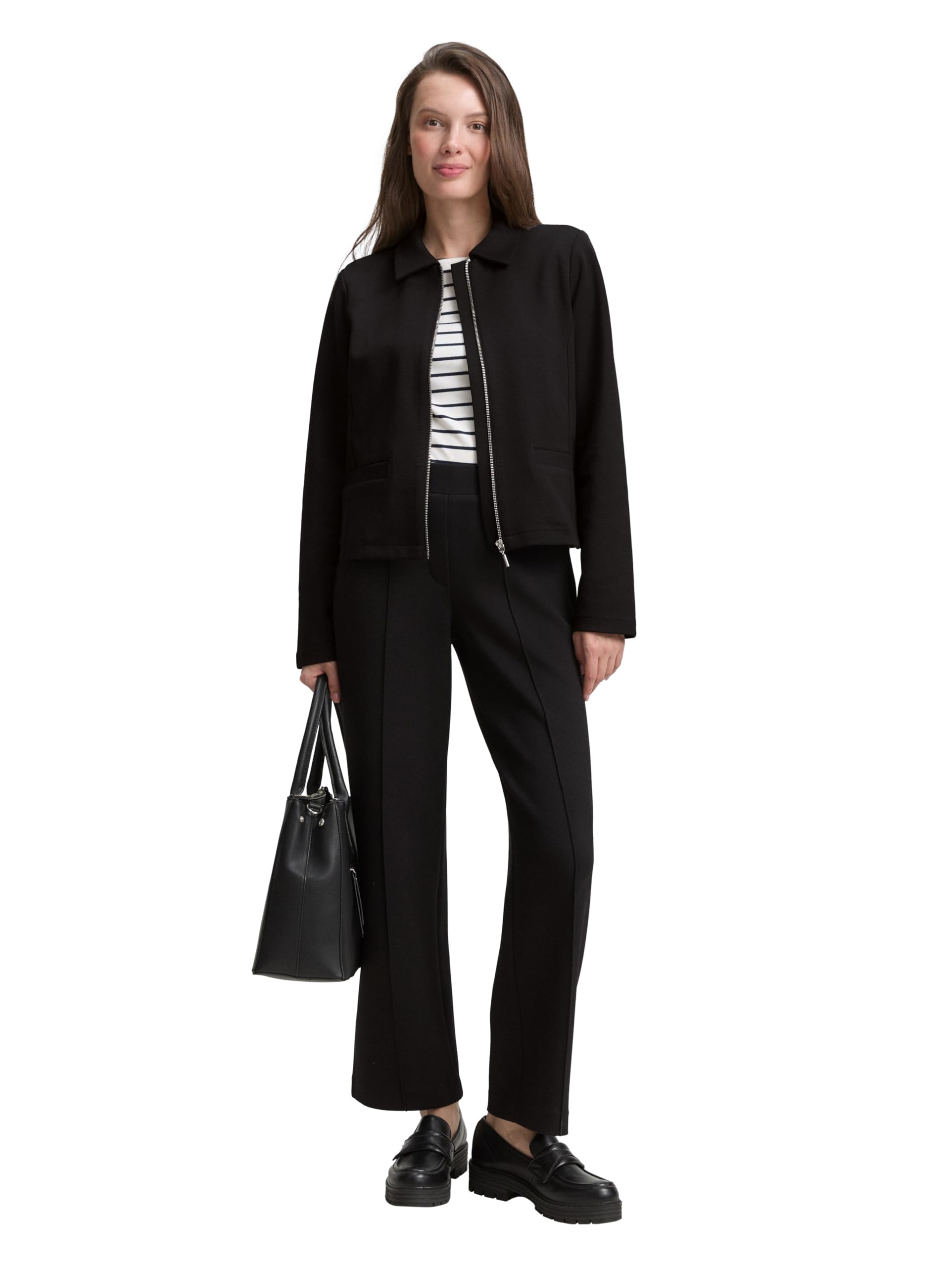 Tom Tailor Damen Regular Fit Jacke mit Reißverschluss
