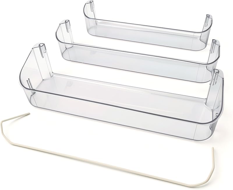 29325760655 Refrigerator Door Shelves for Dometic Americana II RV Refrigerator, Clear Door Shelf Replacement Combo Kit, 4-Pack Durable Plastic Door Bins No Long Bottle Holder (2932658012)