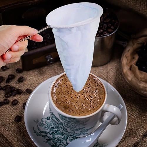 Miniatura 6 de Fartrade Outlet - Filtro de té tailandés de acero inoxidable, tamaño 10 x 5 x 0.39 pulgadas, probado, el mejor té, estilo tradicional, muselina de