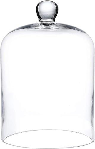 Miniatura 1 de LTLYLGEGE Cúpula de cristal de 4.72 x 8.46 pulgadas de alto para cubierta de vela, tarro de campana con mango superior, cúpula de cristal