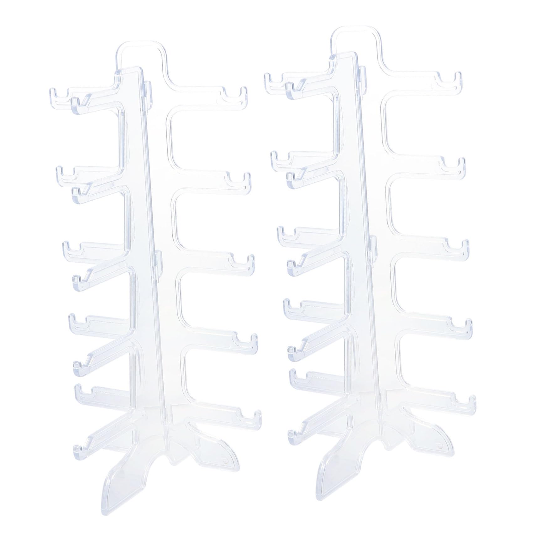Espositore per Occhiali a Cinque Livelli in Plastica 2 Pezzi | Occhiali da Vista e Sole, Organizzazione e Appoggio su Banco, Stile Speciale per Negozio