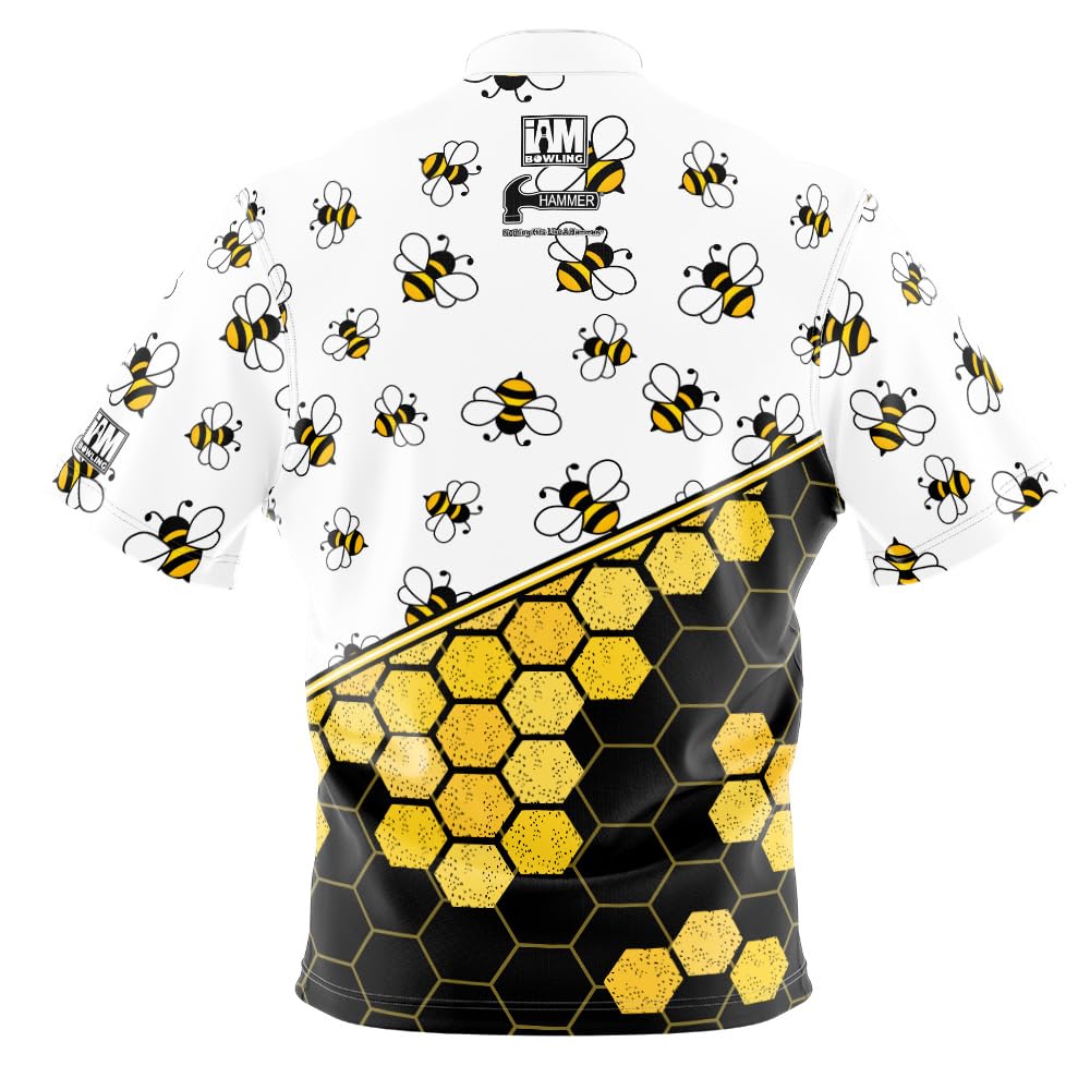 Logo Infusion I AM Bowling Jersey Short Sleeve Sash Collar 2090-HM Made in USA Hammer (US, Alpha, 4X-Large, Regular, Regular) Multicolored