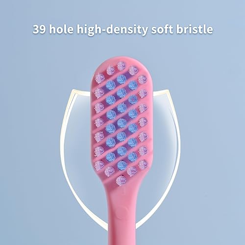Miniatura 3 de Paquete de 10 cepillos de dientes con cerdas extra suaves, cepillo de dientes manual suave para adultos, cepillo de dientes ultra limpio, bueno para