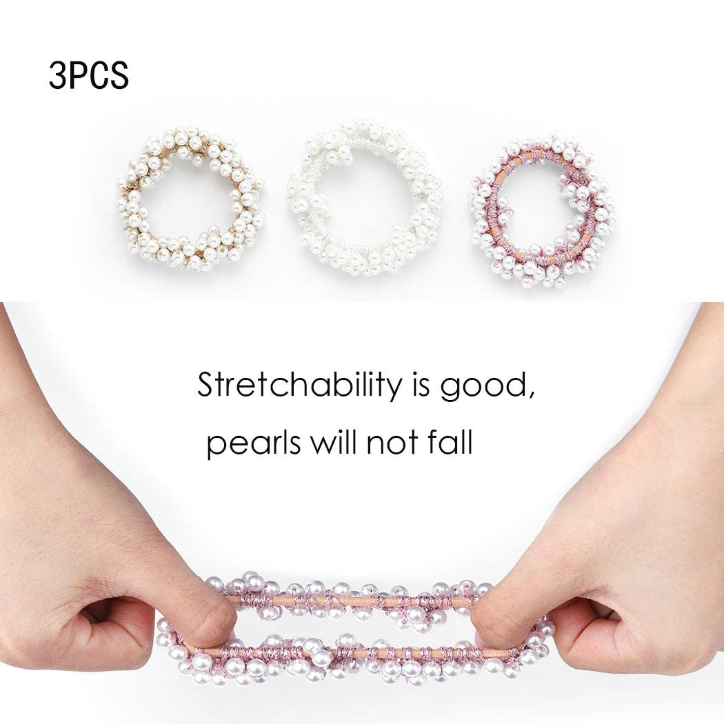 Fasce per capelli da donna con perle – 1 pezzo attorcigliato in velluto con perle finte eleganti e brillanti forcine per capelli, accessori per lo styling, nero