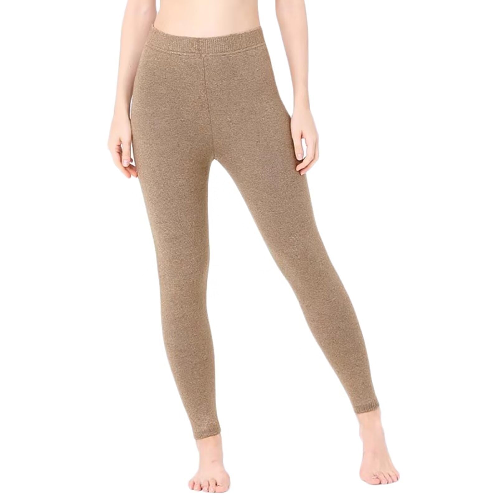 Ropa Interior térmica de los Hombres de Las Mujeres, Forro Polar Pantalones térmicos de la Capa Base de otoño/Invierno, 100% Cachemira Leggings
