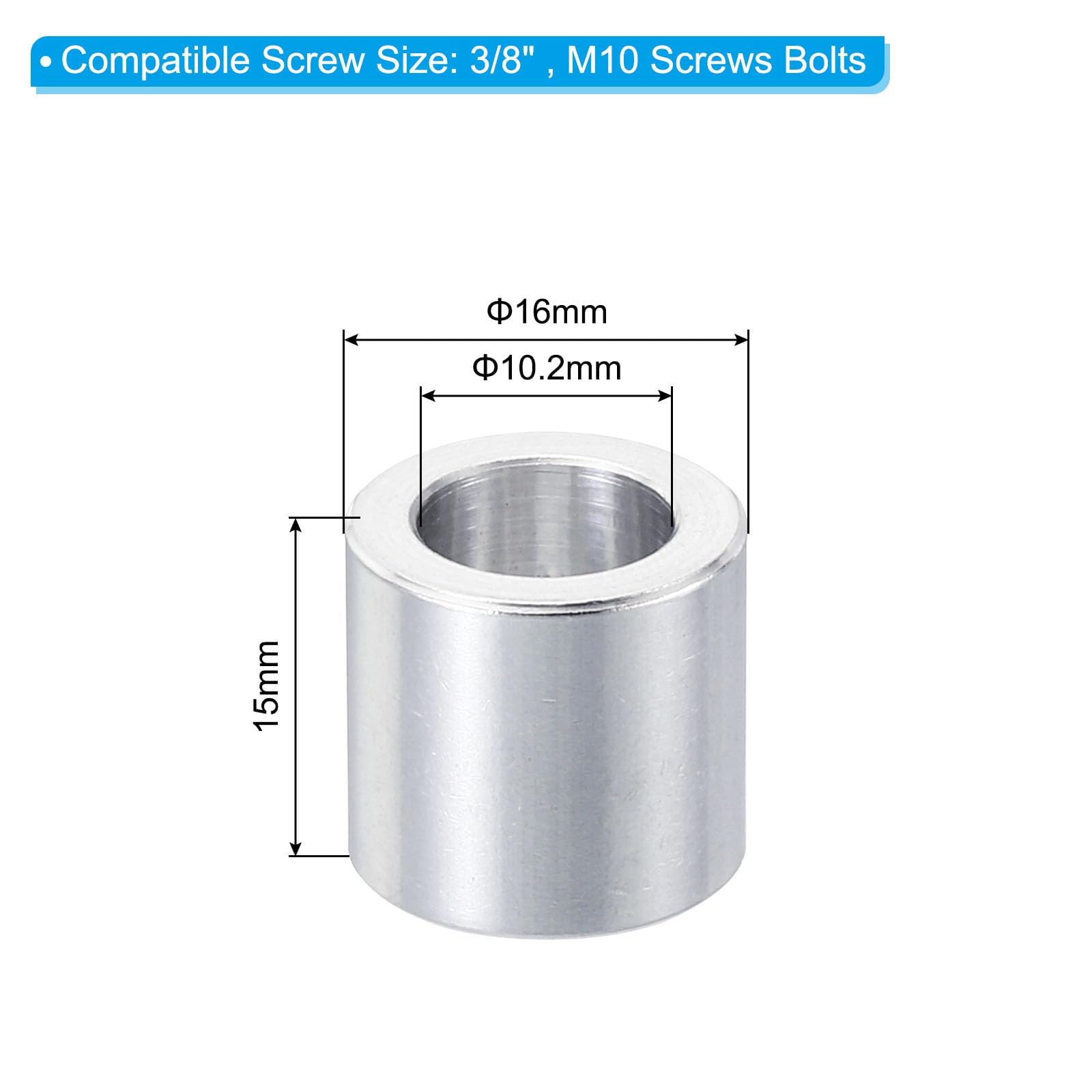 TA-VIGOR 10Pcs M10 Aluminum Spacer - Image 2