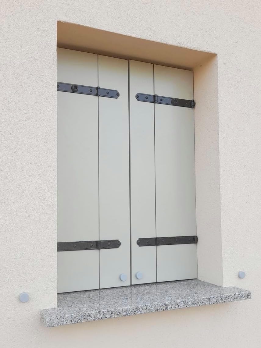 FERMO MAGNETICO per Scuri, Balconi, Porte e Finestre - Con Viti e Distanziali Inclusi (marrone)