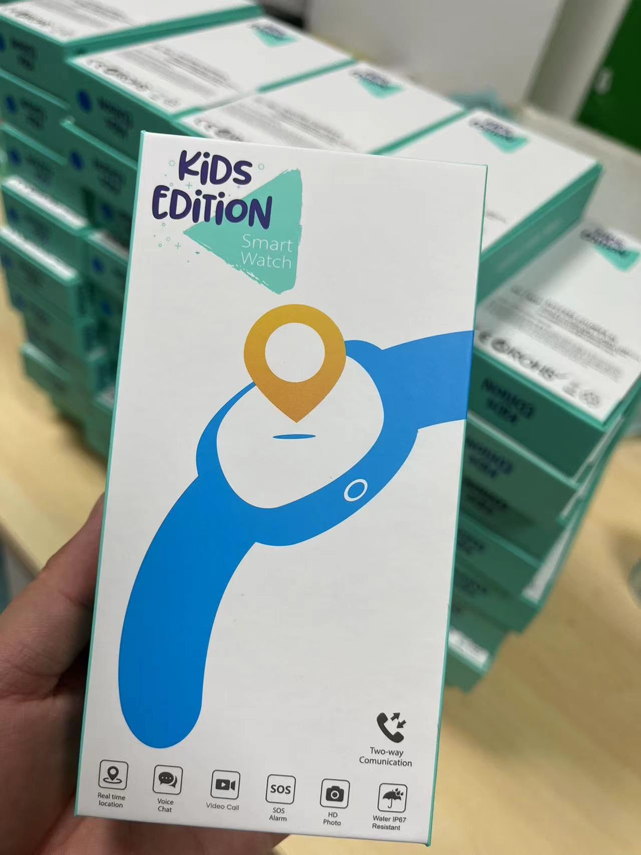 Reloj Inteligente Niño 4G con GPS y Videollamada, Smartwatch Infantil con Llamadas y SOS, WiFi, Chat de Voz y Cámara, Reloj Niños y Niñas 4-12 Años, Regalo de Cumpleaños y Comunión (Negro)