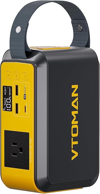 VTOMAN Portable Power Station 89.6Wh LiFePO4 Solar Power Bank