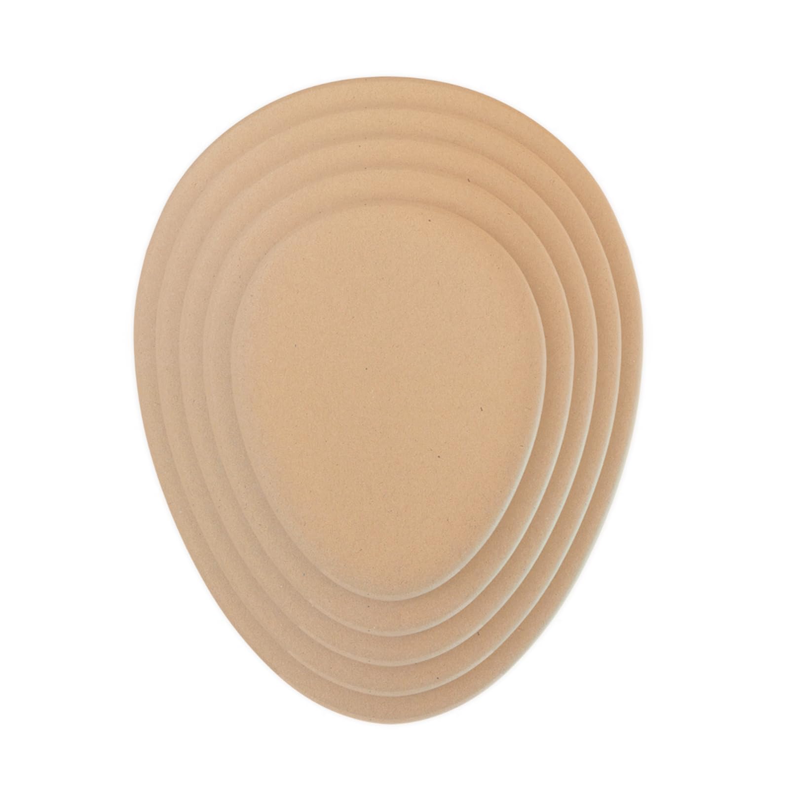 Pottery Molds for Handbuilding - 5 Pcs Clay Slump Molds for Ceramic Plates, Brown
