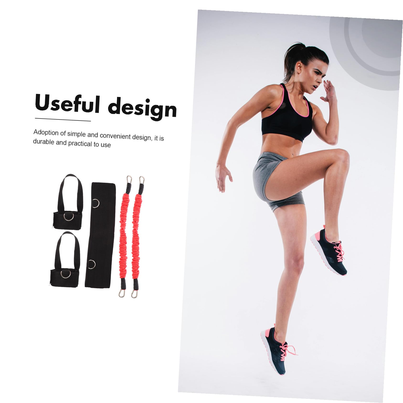 TOYANDONA Entrenador de Salto Bandas Elásticas para Tobillo Reutilizables para Fortalecer Piernas y Cintura Equipo de Entrenamiento Interiores Kit de Bandas para Hombres