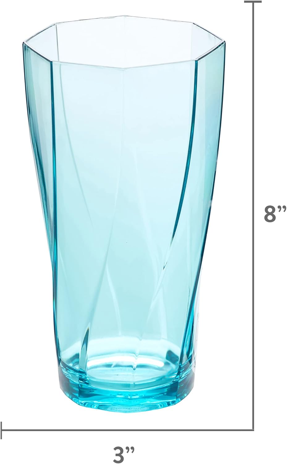 Deahun Creativeware Creative Bath Twist 24-Ounce Assorted Plastic Tumblers, Set of 10 Cups